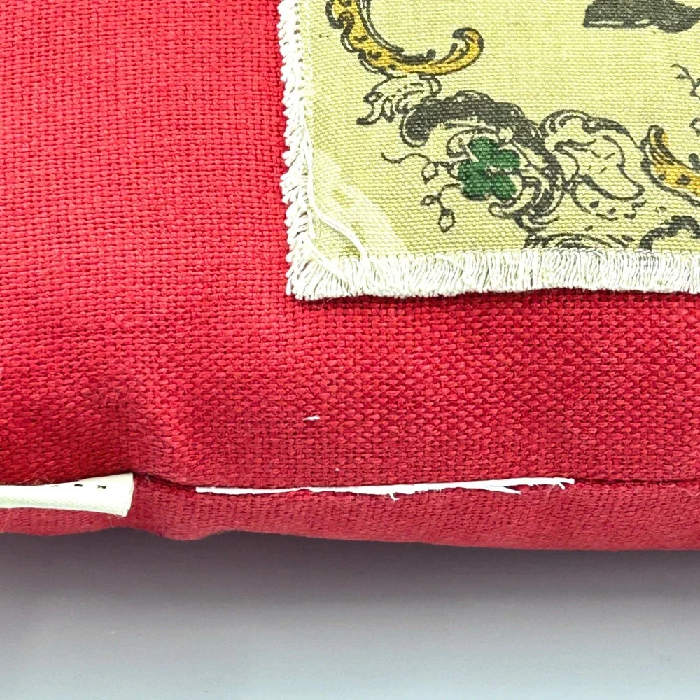 Pottery Barn Christmas Santa Claus Throw‎ Pillow Red Vintage Style Holiday Decor
